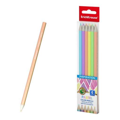 Picture of ERICHKRAUSE PENCIL COLOURS PASTEL X6 HEXAGON